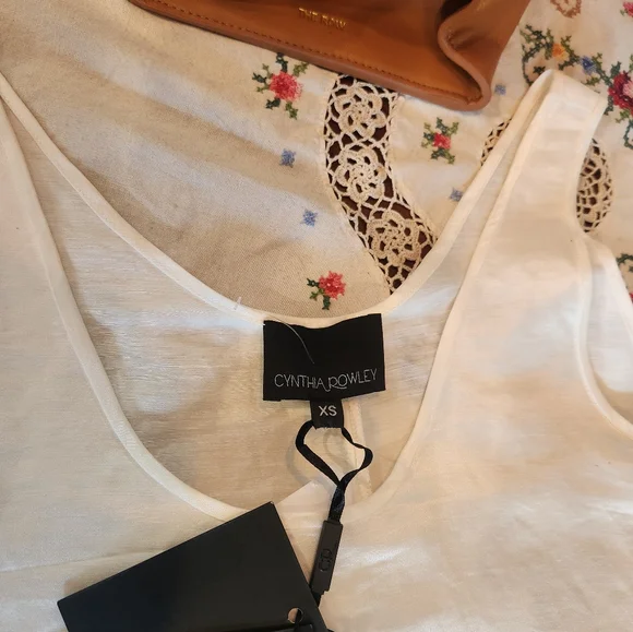 NWT Cynthia Rowley Silk/linen Blend Tulum Maxi With Ribbon Trim Size XS - Picture 9 of 10